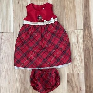 Disney Mickey & Minnie Mouse Holiday Dress, Size 12 months